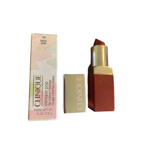 Clinique Clinique Pop Lip Color + Primer Lipstick #15 Berry Pop 0.13 Oz NIB NEW - Picture 1 of 5